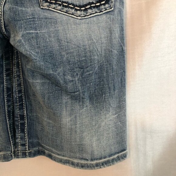 Miss Me Boyfriend  Bermuda Denim Med Wash Shorts Ladies 26 - Picture 12 of 14
